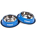 Food Grade Stainless Steel Dog and Cat Bowl| Anti Skid Water &amp; Food Feeding Pet Bowl| Premium &amp; Vibrant Colors|750 ml Printed|for Small, Medium, Large Pet Breeds|Blue|Pack of 2
