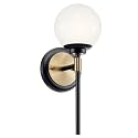 Kichler Benno 13.75" 1-Light Wall Sconce Light, Black Bronze