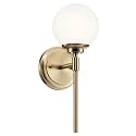 Kichler Benno 13.75" 1-Light Wall Sconce Light, Champagne Bronze