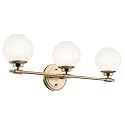 Kichler Benno 3-Light Bathroom Vanity Light, Champagne Bronze