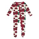 KicKee Baby &amp; Toddler Zipper Footie – Ultra-Soft Viscose from Bamboo Pajamas with Flip Paws &amp; Grips