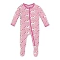 KicKee Baby &amp; Toddler Zipper Footie – Ultra-Soft Viscose from Bamboo Pajamas with Flip Paws &amp; Grips