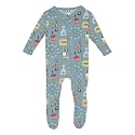 KicKee Baby &amp; Toddler Zipper Footie – Ultra-Soft Viscose from Bamboo Pajamas with Flip Paws &amp; Grips