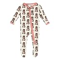 KicKee Baby &amp; Toddler Zipper Footie – Ultra-Soft Viscose from Bamboo Pajamas with Flip Paws &amp; Grips