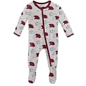 KicKee Baby &amp; Toddler Zipper Footie – Ultra-Soft Viscose from Bamboo Pajamas with Flip Paws &amp; Grips