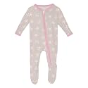 KicKee Baby &amp; Toddler Zipper Footie – Ultra-Soft Viscose from Bamboo Pajamas with Flip Paws &amp; Grips
