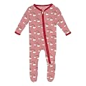 KicKee Baby &amp; Toddler Zipper Footie – Ultra-Soft Viscose from Bamboo Pajamas with Flip Paws &amp; Grips