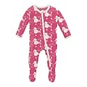 KicKee Baby &amp; Toddler Zipper Footie – Ultra-Soft Viscose from Bamboo Pajamas with Flip Paws &amp; Grips