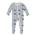 KicKee Baby &amp; Toddler Zipper Footie – Ultra-Soft Viscose from Bamboo Pajamas with Flip Paws &amp; Grips