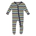 KicKee Baby &amp; Toddler Zipper Footie – Ultra-Soft Viscose from Bamboo Pajamas with Flip Paws &amp; Grips