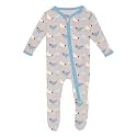 KicKee Baby &amp; Toddler Zipper Footie – Ultra-Soft Viscose from Bamboo Pajamas with Flip Paws &amp; Grips