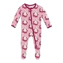 KicKee Baby &amp; Toddler Zipper Footie – Ultra-Soft Viscose from Bamboo Pajamas with Flip Paws &amp; Grips