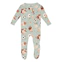 KicKee Baby &amp; Toddler Zipper Footie – Ultra-Soft Viscose from Bamboo Pajamas with Flip Paws &amp; Grips