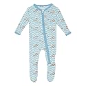 KicKee Baby &amp; Toddler Zipper Footie – Ultra-Soft Viscose from Bamboo Pajamas with Flip Paws &amp; Grips