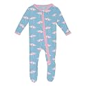 KicKee Baby &amp; Toddler Zipper Footie – Ultra-Soft Viscose from Bamboo Pajamas with Flip Paws &amp; Grips