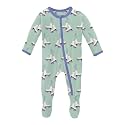 KicKee Baby & Toddler Zipper Footie – Ultra-Soft Viscose from Bamboo Pajamas with Flip Paws & Grips