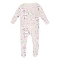 KicKee Baby &amp; Toddler Zipper Footie – Ultra-Soft Viscose from Bamboo Pajamas with Flip Paws &amp; Grips