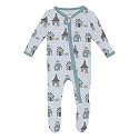 KicKee Baby &amp; Toddler Zipper Footie – Ultra-Soft Viscose from Bamboo Pajamas with Flip Paws &amp; Grips