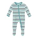 KicKee Baby &amp; Toddler Zipper Footie – Ultra-Soft Viscose from Bamboo Pajamas with Flip Paws &amp; Grips