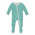 KicKee Baby &amp; Toddler Zipper Footie – Ultra-Soft Viscose from Bamboo Pajamas with Flip Paws &amp; Grips