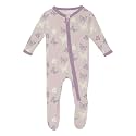 KicKee Baby &amp; Toddler Zipper Footie – Ultra-Soft Viscose from Bamboo Pajamas with Flip Paws &amp; Grips