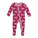KicKee Baby &amp; Toddler Zipper Footie – Ultra-Soft Viscose from Bamboo Pajamas with Flip Paws &amp; Grips