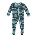 KicKee Baby &amp; Toddler Zipper Footie – Ultra-Soft Viscose from Bamboo Pajamas with Flip Paws &amp; Grips