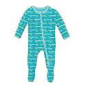 KicKee Baby &amp; Toddler Zipper Footie – Ultra-Soft Viscose from Bamboo Pajamas with Flip Paws &amp; Grips