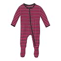 KicKee Baby &amp; Toddler Zipper Footie – Ultra-Soft Viscose from Bamboo Pajamas with Flip Paws &amp; Grips