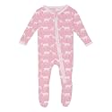 KicKee Baby &amp; Toddler Zipper Footie – Ultra-Soft Viscose from Bamboo Pajamas with Flip Paws &amp; Grips