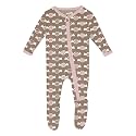 KicKee Baby &amp; Toddler Zipper Footie – Ultra-Soft Viscose from Bamboo Pajamas with Flip Paws &amp; Grips