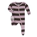 KicKee Pants Print Footie with Zipper, Fitting Long Sleeve Pajama Baby Bodysuit, Ultra Soft Everyday One Piece Loungewear