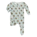 KicKee Pants Print Footie with Zipper, Fitting Long Sleeve Pajama Baby Bodysuit, Ultra Soft Everyday One Piece Loungewear