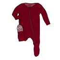 KicKee Pants Print Footie with Zipper, Fitting Long Sleeve Pajama Baby Bodysuit, Ultra Soft Everyday One Piece Loungewear