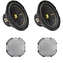 KICKER (2 50CWCD104 CompC 10", DVC, 4-ohm & 52GR10 Grill Bundle