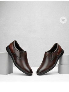 kickonus Synthetic Brown Casual Ethnic Nagra Loafers