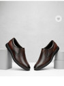 kickonus Synthetic Brown Casual Ethnic Nagra Loafers