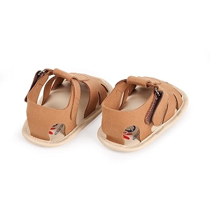 kicks amp crawl sandy brown sandals unisex casual footwear for baby0-6m