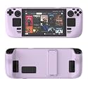 Kickstand Case for Steam Full , Fit, Comfortable Grip with Fingerprint Proof, Compatible with Game Handhelds (Lilac)