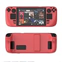 Kickstand Case for Steam Full, Fit, Comfortable Grip with Fingerprint Proof, Compatible with Game Handhelds (Watermelon Red)