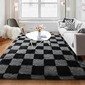 KICMOR Checkered Rugs for Living Room 5x8