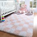 KICMOR Pink Rugs for Bedroom Girls 3x5