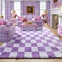 KICMOR Purple Rugs for Living Room Bedroom