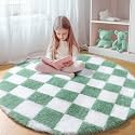 KICMOR Round Rug 4ft for Bedroom Fluffy