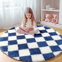 KICMOR Round Rug 4ft for Bedroom Soft