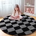 KICMOR Round Rug 4ft for Bedroom Soft