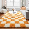 KICMOR Soft Fluffy 5x8 Orange and Cream