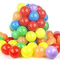 Kid's Charm Premium Plastic Balls for Kids - Multicolour 4CM Baby Pool Pit/Ocean Balls Without Sharp Edges - Soft for Toddler Play Tents &amp; Tunnels Indoor (Pack of 24)