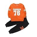Kid Boy39s Orange Fashion 76 Printed Full