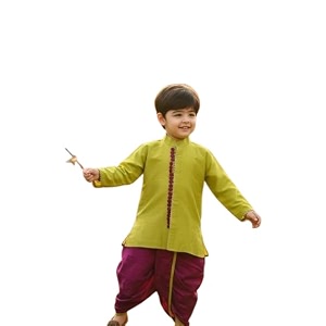Kid Boys Kurta Dhoti Ethnic Clothing Set